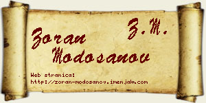 Zoran Modošanov vizit kartica